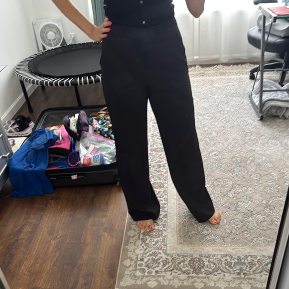WHBM Black Women's Luna Wide leg Pants size 4 - Picture 1 of 9